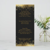 Stijlvolle zwarte en gouden sneeuwvlokken - Menu (Staand voorkant)