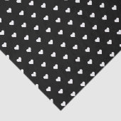 Stijlvolle Zwarte en Witte Hartjes | Op Maat  Tissuepapier (Detail)