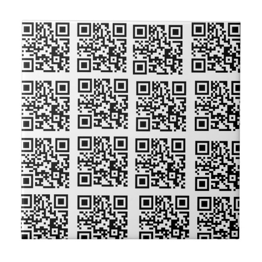 Stijlvolle zwarte en witte QR-code Trivet Tegeltje (Voorkant)