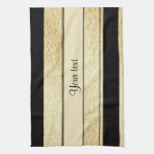 Stijlvolle zwarte & goudoliestapels theedoek (Verticaal)