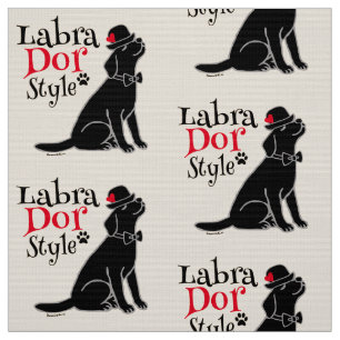 Stijlvolle zwarte labrador stof