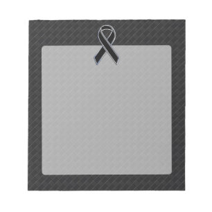 Stijlvolle zwarte-lint bewustzijn notitieblok