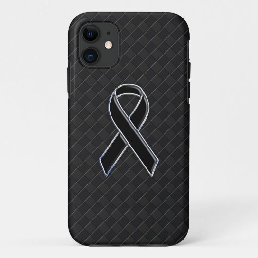 Stijlvolle zwarte-lint-lint Case-Mate iPhone case (Achterkant)