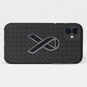 Stijlvolle zwarte-lint-lint Case-Mate iPhone case (Achterkant (horizontaal))