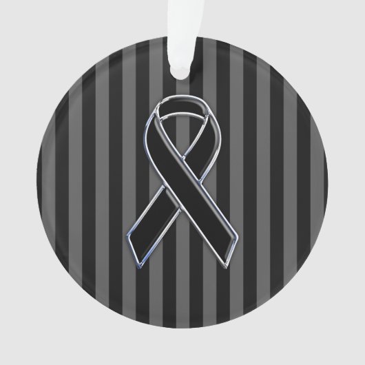 Stijlvolle zwarte lintgevoeligheid verticale strep ornament (voorkant)
