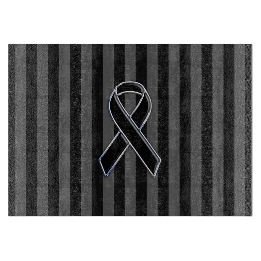 Stijlvolle zwarte lintgevoeligheid verticale strep snijplank (Voorkant)