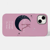 Stijlvolle zwarte maan Case-Mate iPhone case (Achterkant (horizontaal))