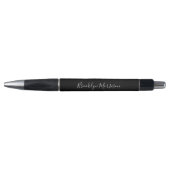 Stijlvolle zwarte monogram aangepaste script, naam pen (Voorkant)