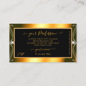 Stijlvolle zwarte Oranje mousserende diamanten Ini Visitekaartje (Achterkant)