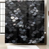Stijlvolle zwarte Sequin Douchegordijn