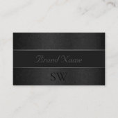 Stijlvolle zwarte slang donkergrijze kleur en Init Visitekaartje (Voorkant)