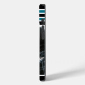 Stijlvolle zwarte striptekening Aangepaste foto Case-Mate iPhone Case (Achterkant / Links)