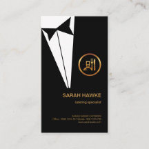 Stijlvolle zwarte Tuxedo Gold Boutonniere Catering