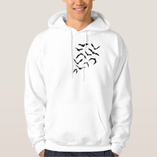Stijlvolle Zwarte Vleermuizen Grafisch – Minimalis Hoodie