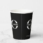 Stijlvolle zwarte zakelijke Logo - Modern Professi Papieren Bekers (Rechts)