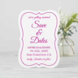 STIJLVOOL EENVOUDIG MODERN MINIMALISCH WIT & HELDE SAVE THE DATE