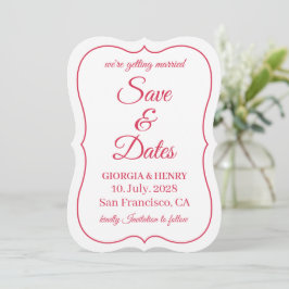 STIJLVOOL EENVOUDIG MODERN MINIMALISCH WIT & WARM  SAVE THE DATE