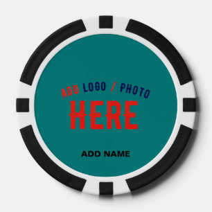 STIJLVOOL MODERN AANGEPASTE TEAL GROENE GEVEREFIEE POKER CHIPS