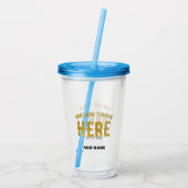 STIJLVOOL MODERN AANPASBAAR HELDER GECERTIFICEERD  ACRYL DRINKBEKER (Achterkant)