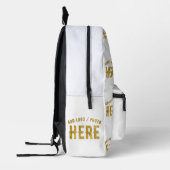 STIJLVOOL MODERN AANPASBAAR WIT GECERTIFICEERD GEM BEDRUKTE RUGZAK (Links)