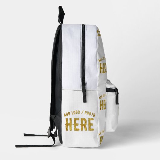 STIJLVOOL MODERN AANPASBAAR WIT GECERTIFICEERD GEM BEDRUKTE RUGZAK (Links)