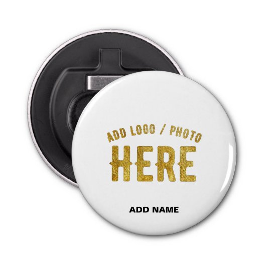 STIJLVOOL MODERN AANPASBAAR WIT GECERTIFICEERD GEM BUTTON FLESOPENER (Voorkant)