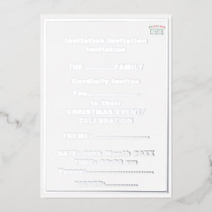 STIJLVOOL MODERN AANPASBAAR WIT GECERTIFICEERD GEM FOLIE UITNODIGING