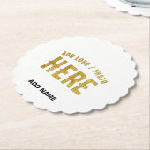 STIJLVOOL MODERN AANPASBAAR WIT GECERTIFICEERD GEM KARTONNEN ONDERZETTERS (Gekanteld)