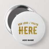 STIJLVOOL MODERN AANPASBAAR WIT GECERTIFICEERD GEM RONDE BUTTON 4,0 CM (Voorkant /achterkant)