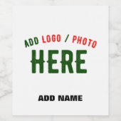 STIJLVOOL MODERN AANPASBAAR WIT GECERTIFICEERD GEM WIJN ETIKET (Enkel label)