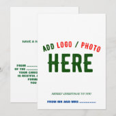 STIJLVOOL MODERN AANPASBAAR WIT GECERTIFICEERD MER FEESTDAGENKAART (Voorkant / Achterkant)