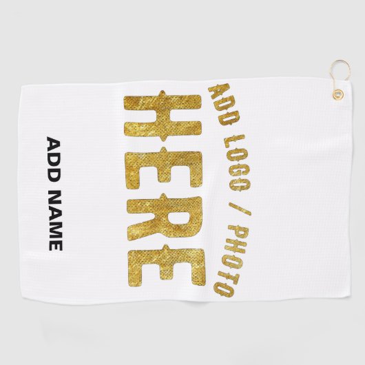 STIJLVOOL MODERN AANPASBAAR WIT GECERTIFICEERD MER GOLFHANDDOEK (Horizontaal)