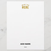 STIJLVOOL MODERN AANPASBAAR WIT GEVÉRIFICEERD GEME BRIEFHOOFD (Achterkant)