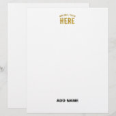 STIJLVOOL MODERN AANPASBAAR WIT GEVERIFIEERD GEMER BRIEFHOOFD (Voorkant / Achterkant)