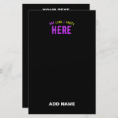 STIJLVOOL MODERN AANPASBAAR ZWART GECERTIFICEERD M BRIEFPAPIER (Voorkant / Achterkant)