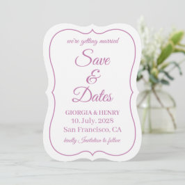 STIJLVOOLD EENVOUDIG MODERN MINIMALISCH WIT & LAVE SAVE THE DATE