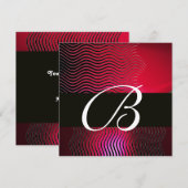 STIJLVOOLDE GOLVEN MONOGRAM, Ruby Rode Bourgondië Kaart (Voorkant / Achterkant)