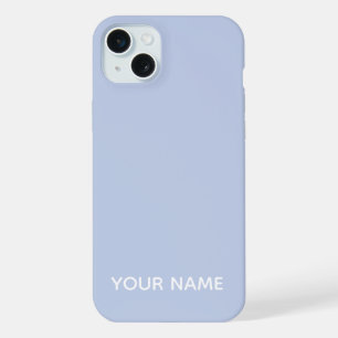 STIJLVOOLDE MODERNE AANPASTBAARE NAAM LICHTBLAUWE iPhone 15 PLUS CASE