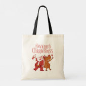 Stijlzak met kerstprinter tote bag (Achterkant)