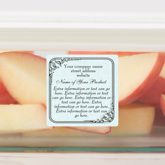  stijlzeep en cosmetische blauwe perkament labels (Aangebracht)