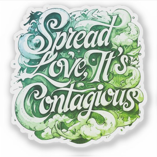 Stiker verspreidde liefde sticker (Voorkant)