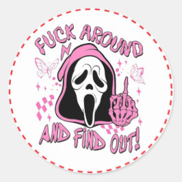 Stikers schreeuwen ronde sticker