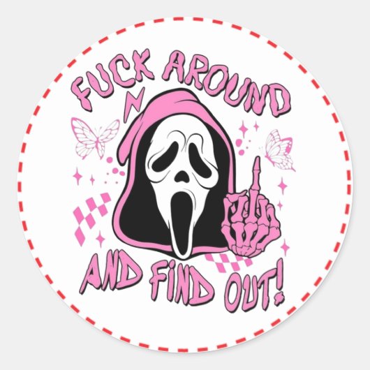 Stikers schreeuwen ronde sticker (Voorkant)