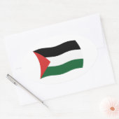 Stikker met vlag van de Palestijnse Autoriteit Ovale Sticker (Envelop)