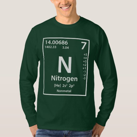 Stikstof Element (wit) T-shirt (Voorkant)