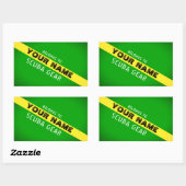 STIKSTOFVLAG. MARKEER APPARATUUR MET EEN PERSOONLI RECHTHOEKIGE STICKER (Vel)