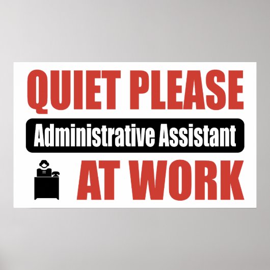 Stil, administratief assistent op het werk poster (Voorkant)