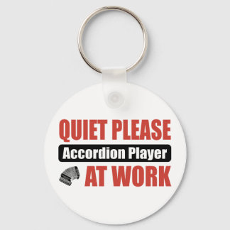 Stil alsjeblieft accordeonspeler op het werk sleutelhanger