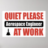 Stil alsjeblieft Aerospace Engineer op het werk Poster (Voorkant)