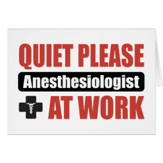 Stil alsjeblieft anesthesioloog op het werk